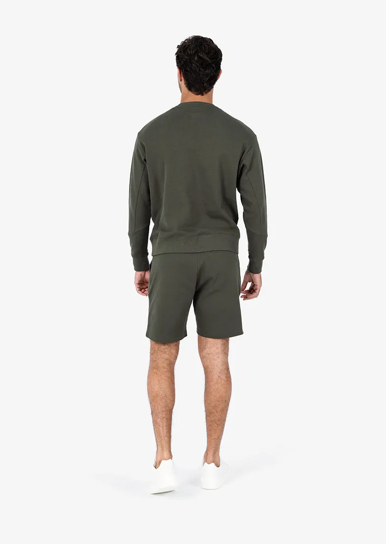 Premium Textured Short Army Green