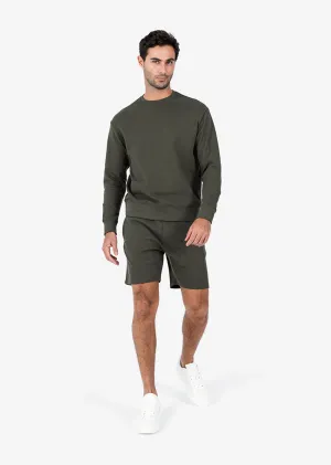 Premium Textured Short Army Green