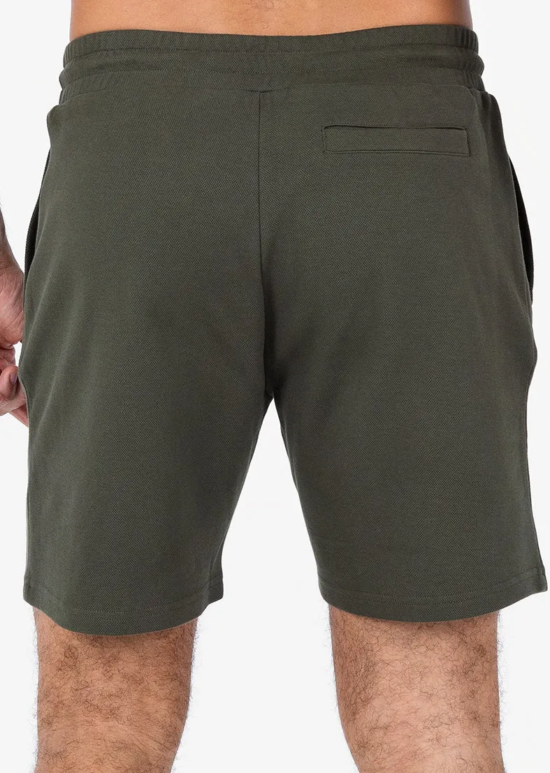 Premium Textured Short Army Green