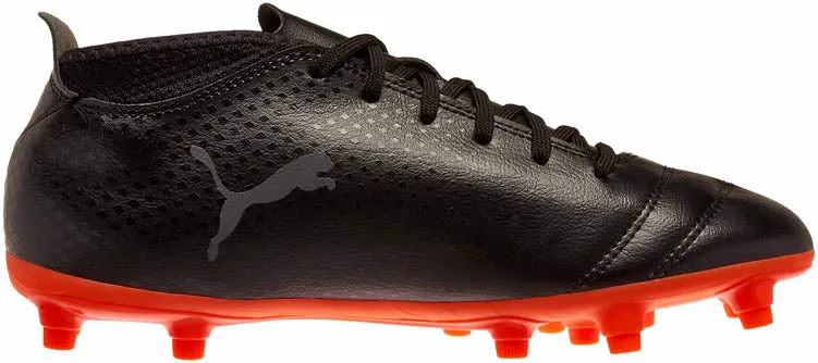 Puma Men's One 17.4 FG - Black/Shocking Orange