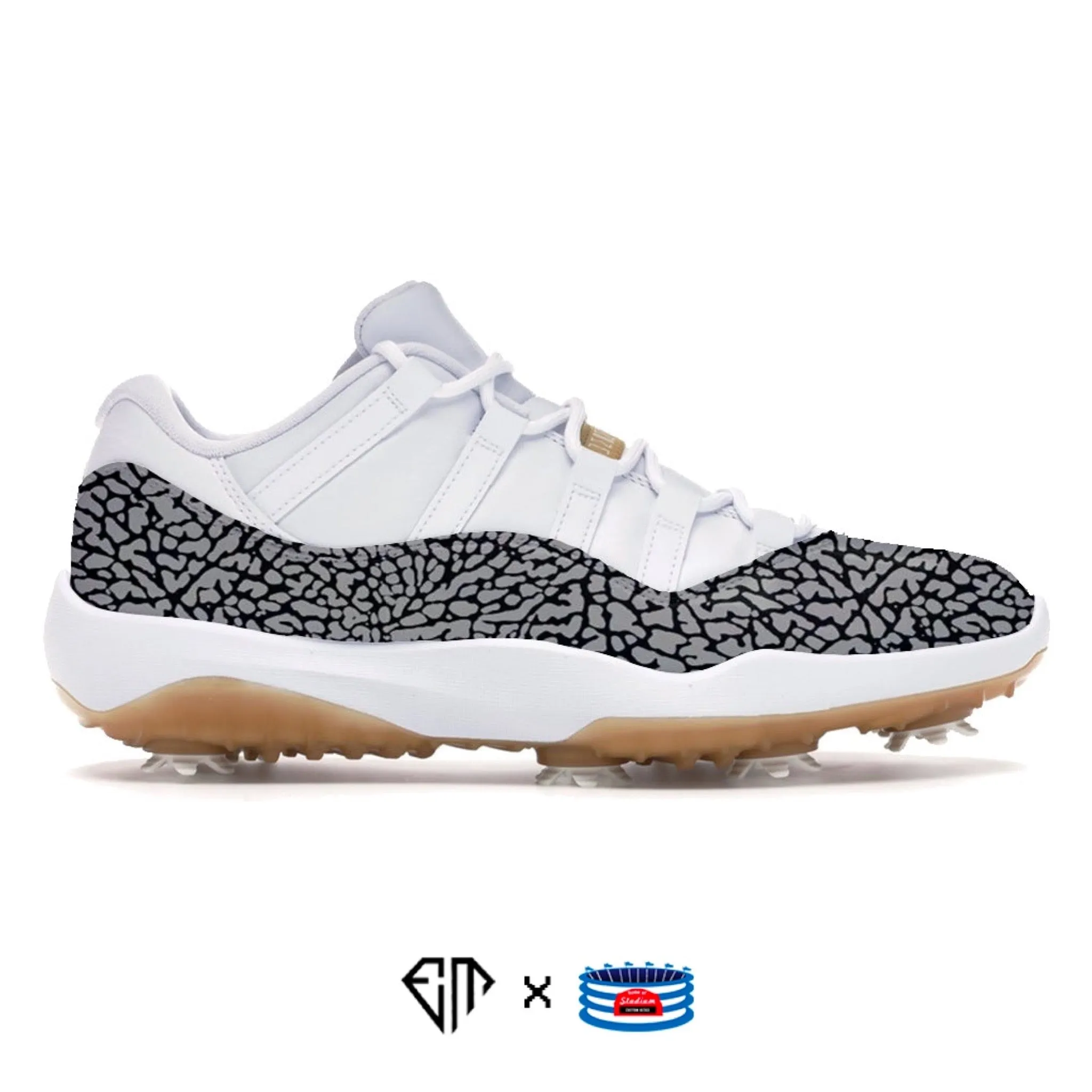 "Cement" Jordan 11 Retro Low Golf Shoes