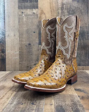 "RANCH" HONEY AB1| MEN SQUARE TOE COWBOY BOOTS