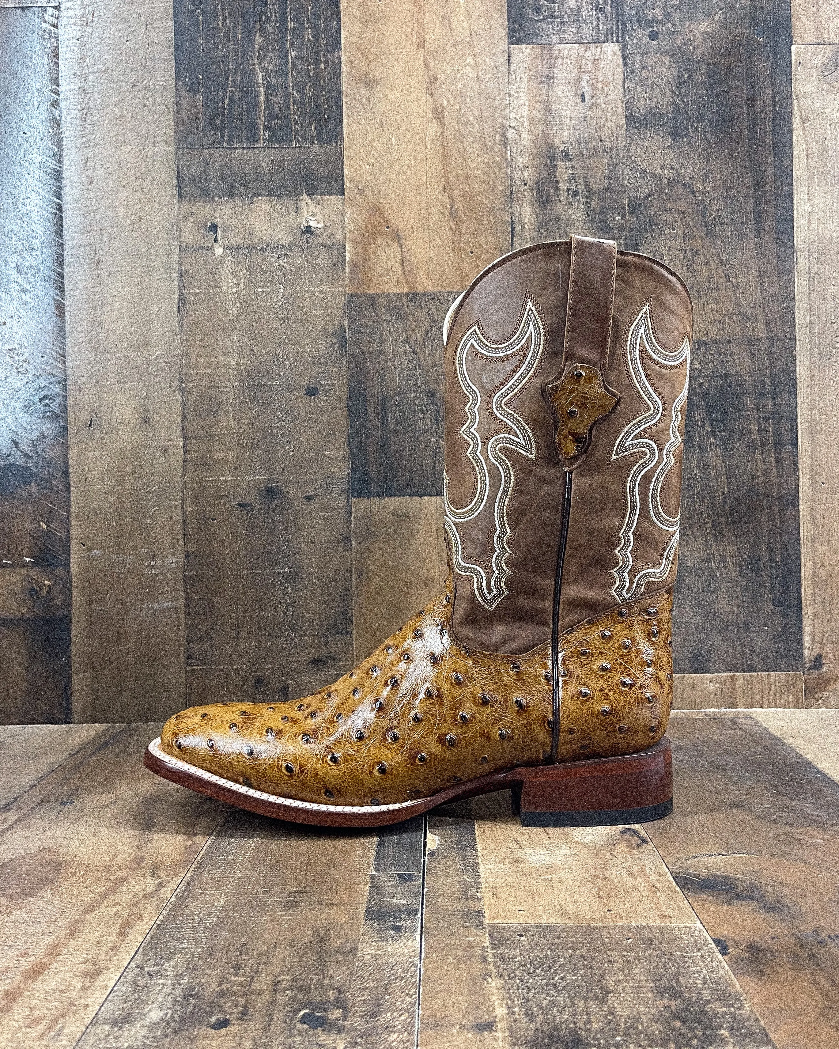 "RANCH" HONEY AB1| MEN SQUARE TOE COWBOY BOOTS