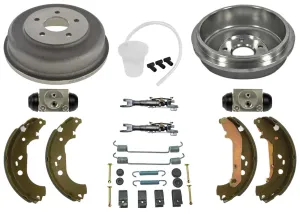 R Brake Drums Shoes Wheel Cylinders Hardware Kit For Ford Transit Connect 10-13