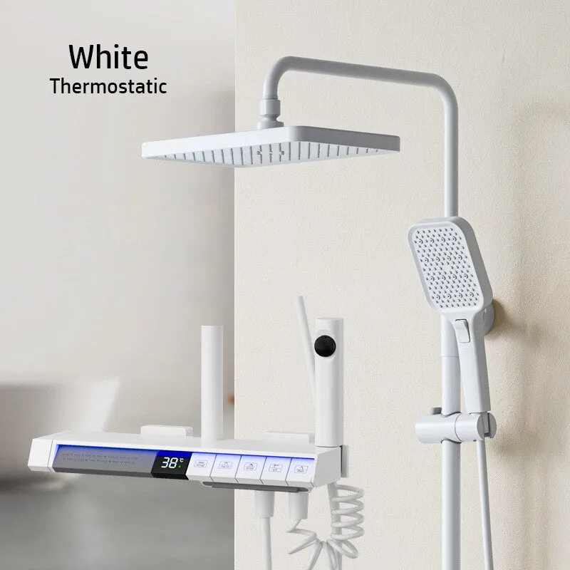 Rainfall Spa Therapy Digital Thermostatic Shower System Set