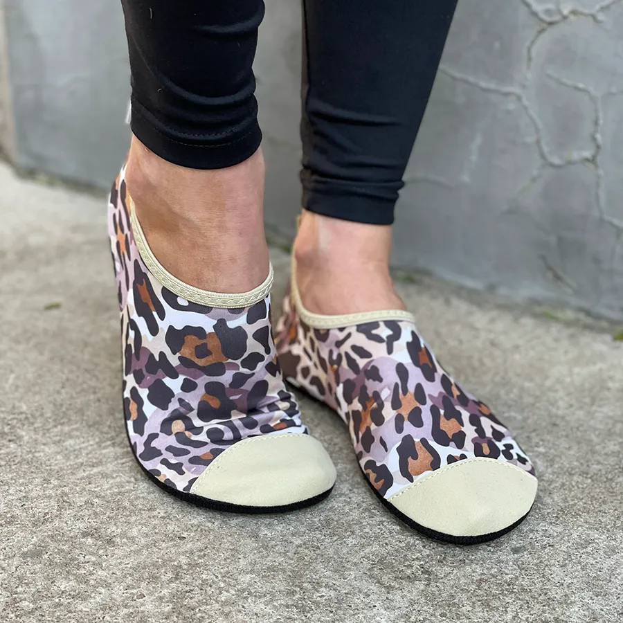 Rebounding Shoes | Neutral Leopard Soles