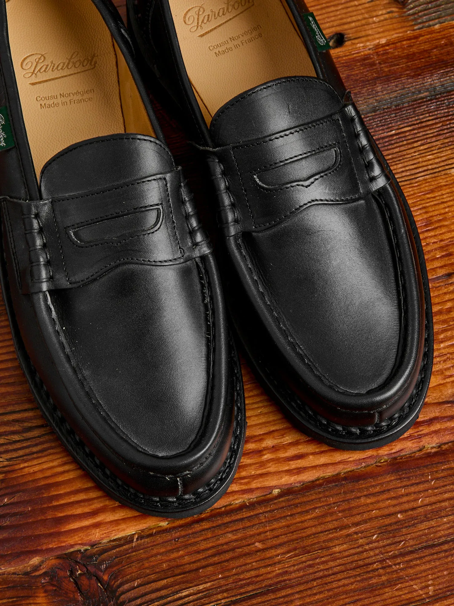 Reims Marche Loafer in Noire-Lis Noir