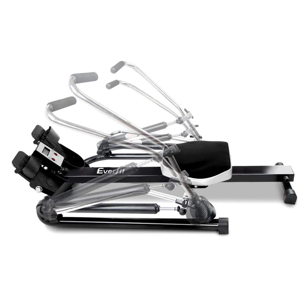 Resistance Rowing Exercise Machine Oil Cylinder System Rower Fitness Cardio