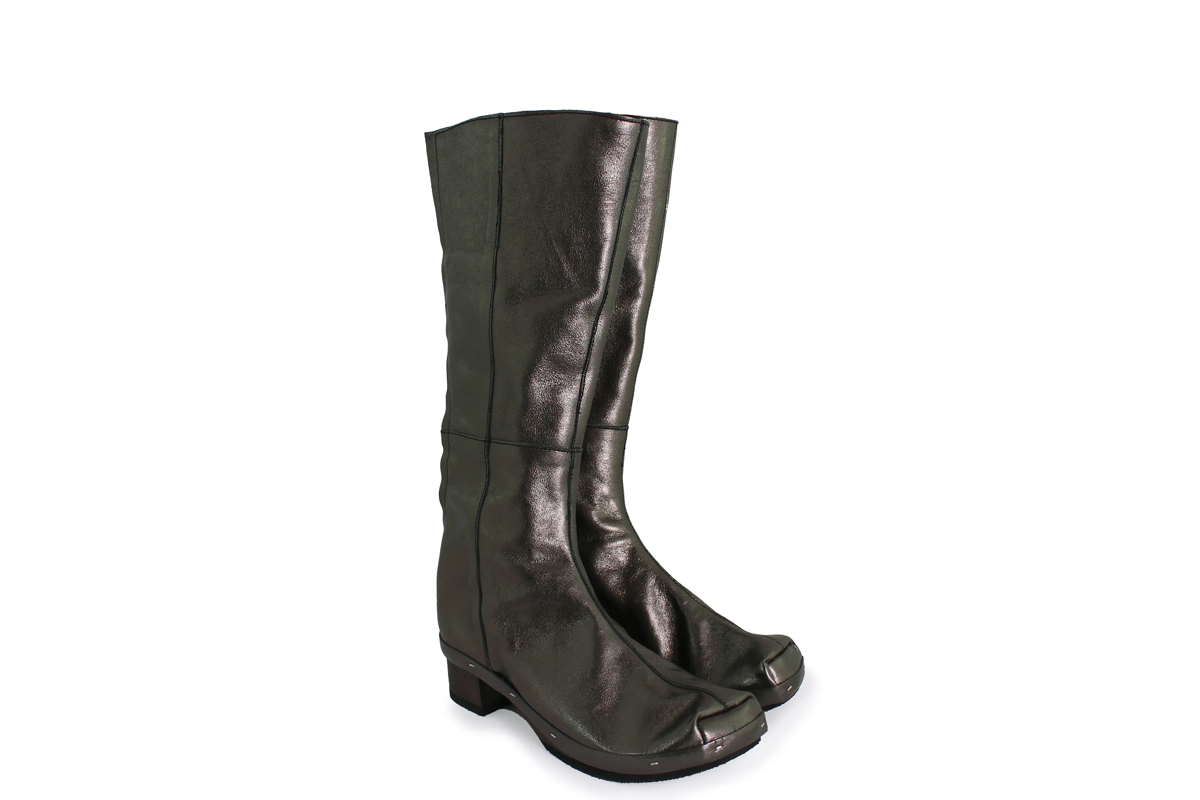 ROSIE BOOT HIGH METALLIC Dark Sole   metallic black