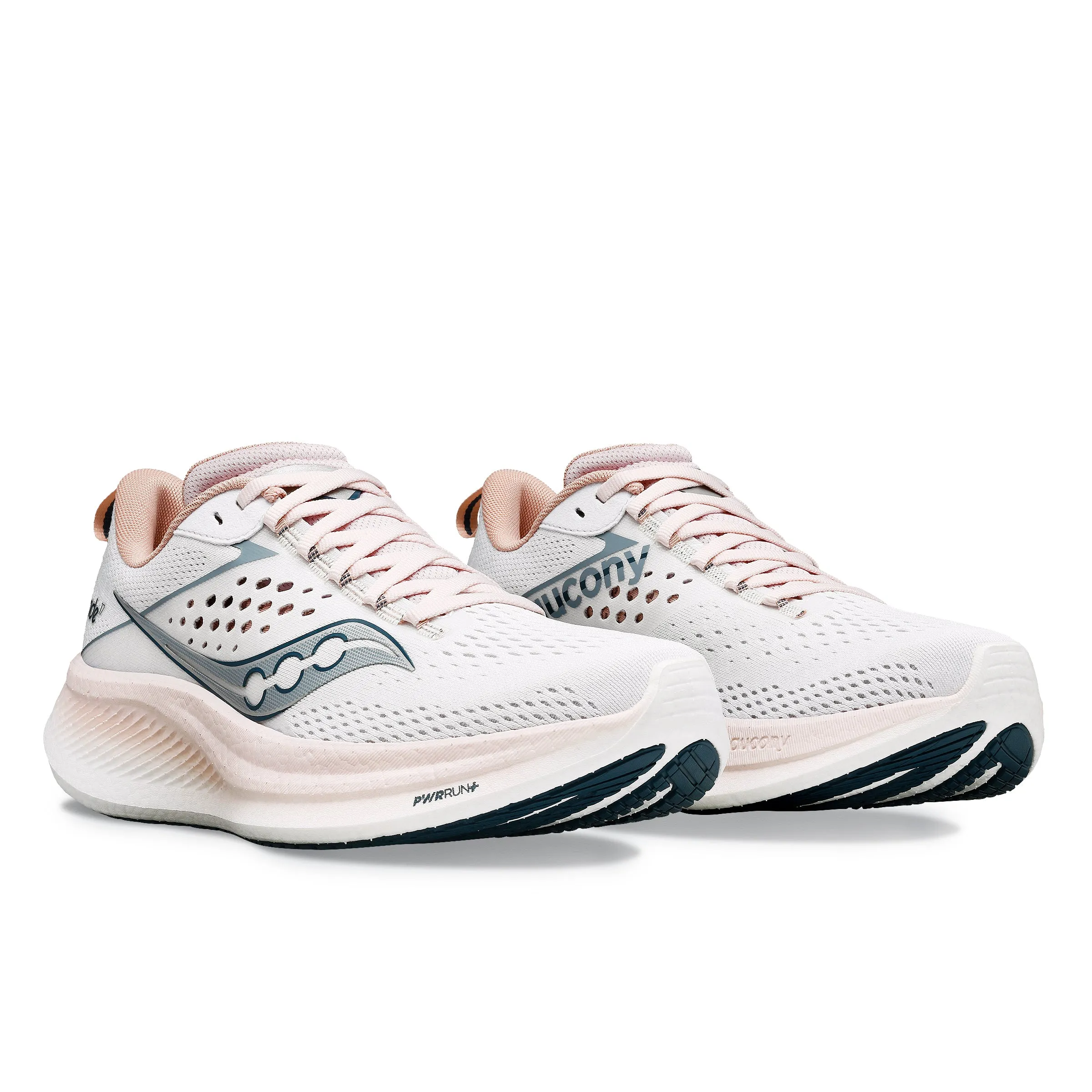 Saucony Women's Ride 17 Running Shoes White / Lotus