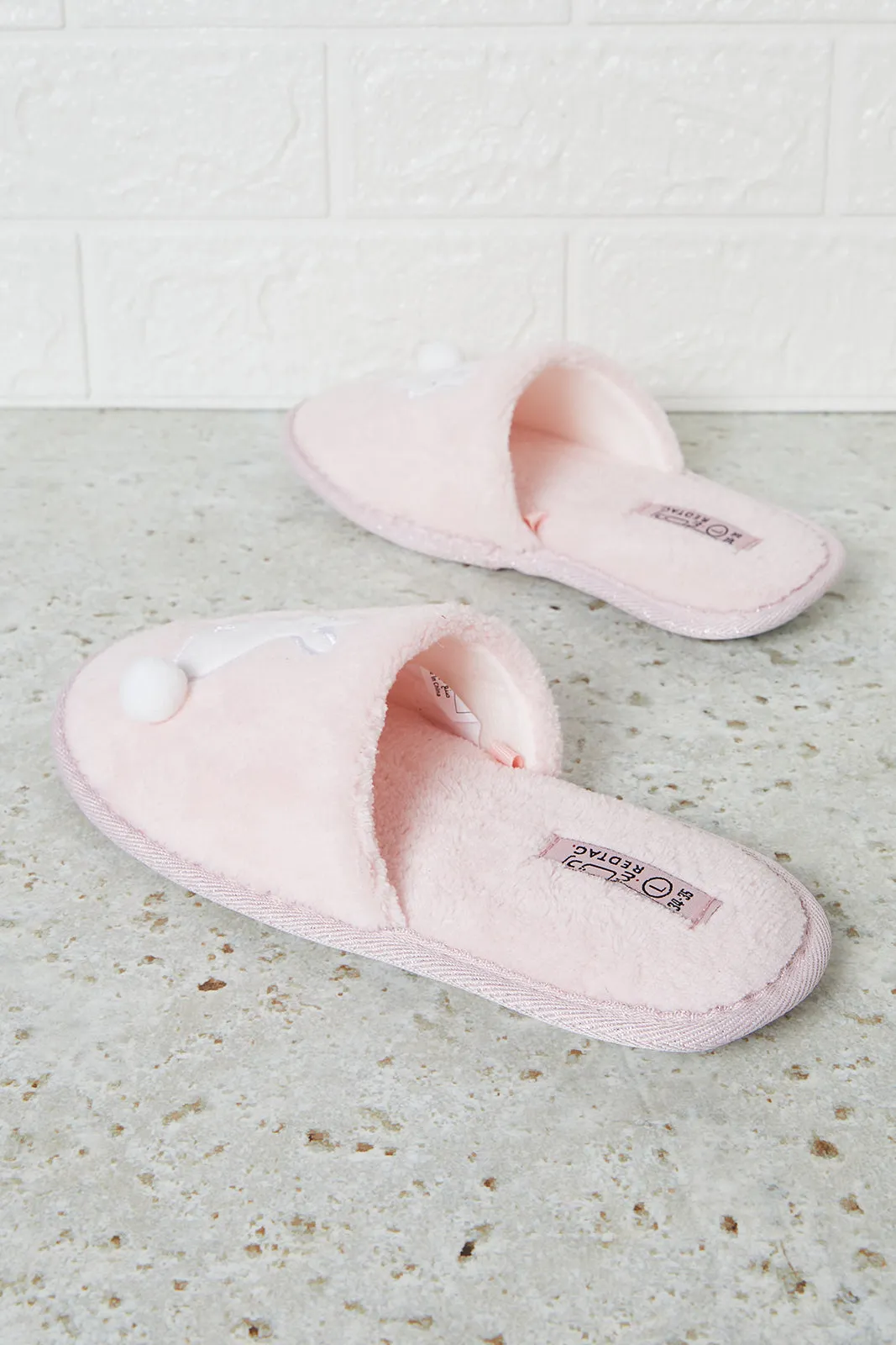 Senior Girls Pink Bunny Slipper