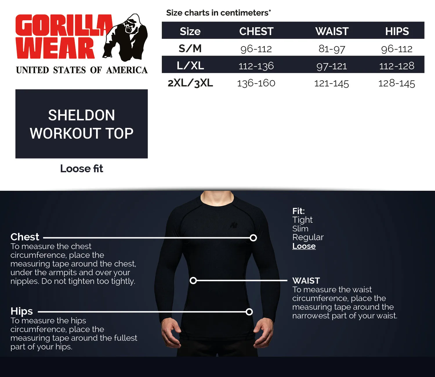 Sheldon Workout Top - Black