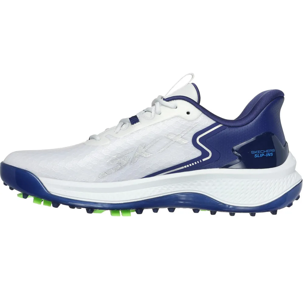 Skechers Go Golf Blade GF Spiked Waterproof Shoes - White/Navy/Blue