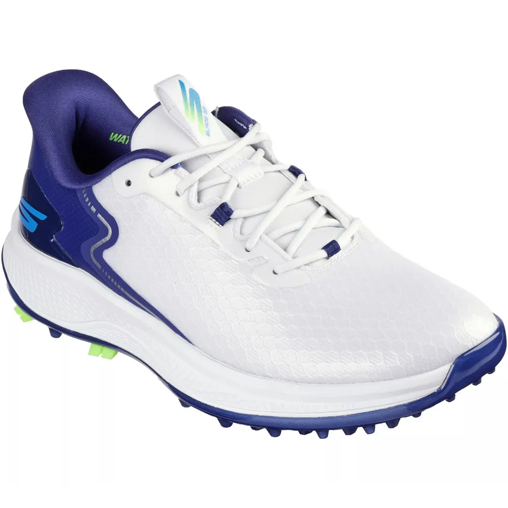 Skechers Go Golf Blade GF Spiked Waterproof Shoes - White/Navy/Blue