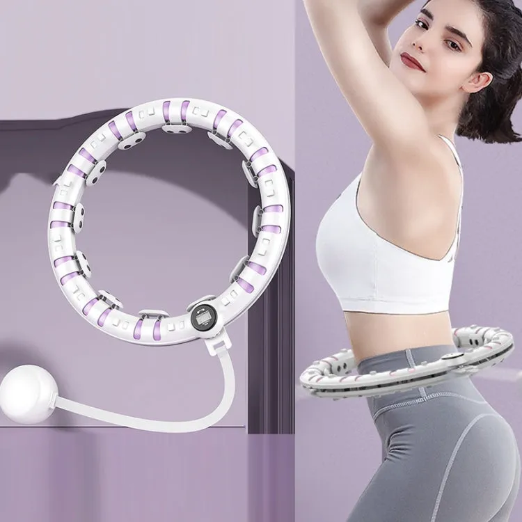 Slimming Massage Smart Counting Weight-Bearing Fat Loss Fitness Circles, Specification: 12 Knots (Taro Purple)