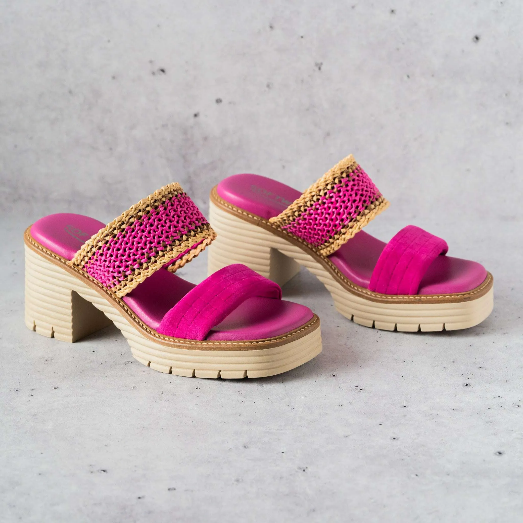 Softwaves - Blanca Sandal - Fuchsia or Lime Green