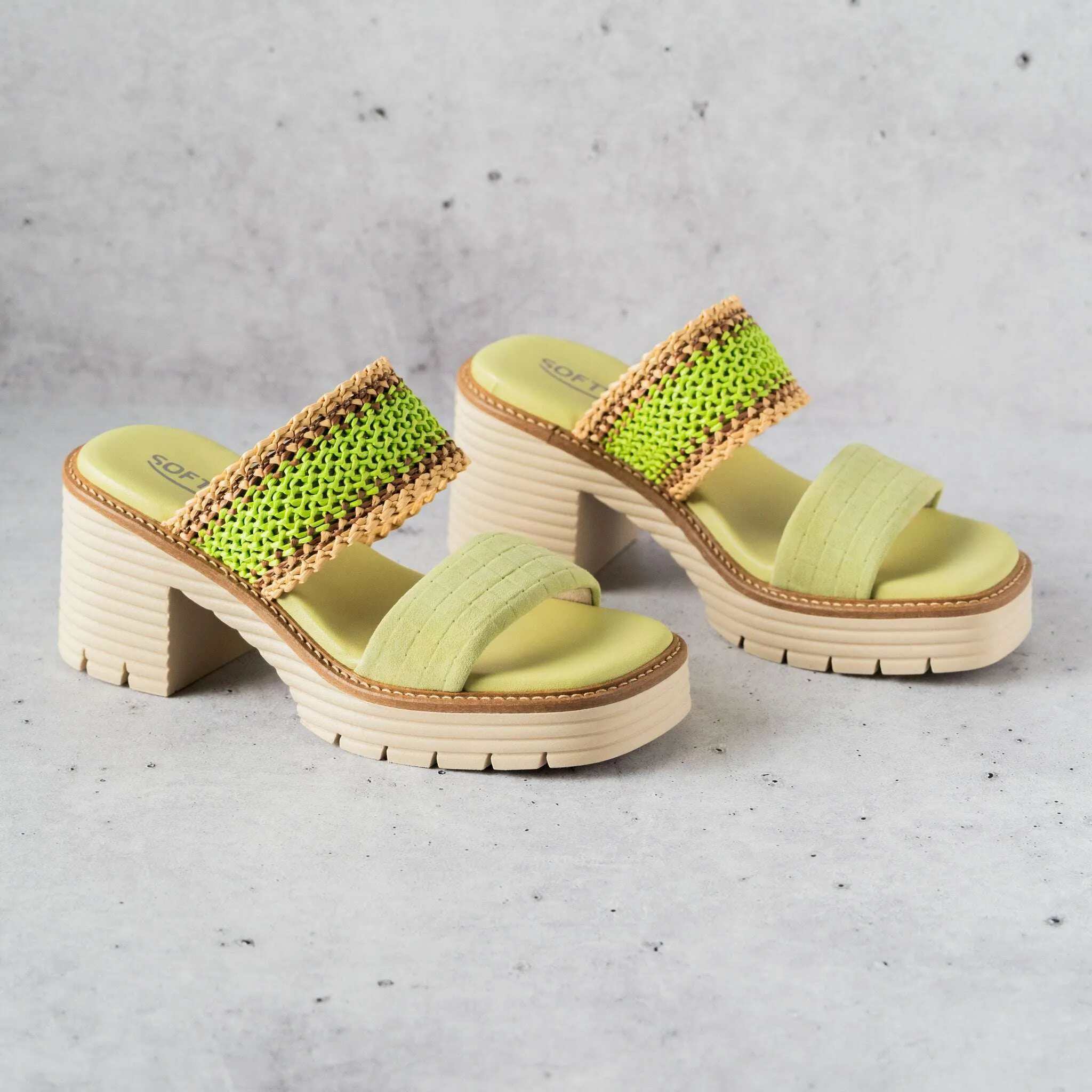 Softwaves - Blanca Sandal - Fuchsia or Lime Green