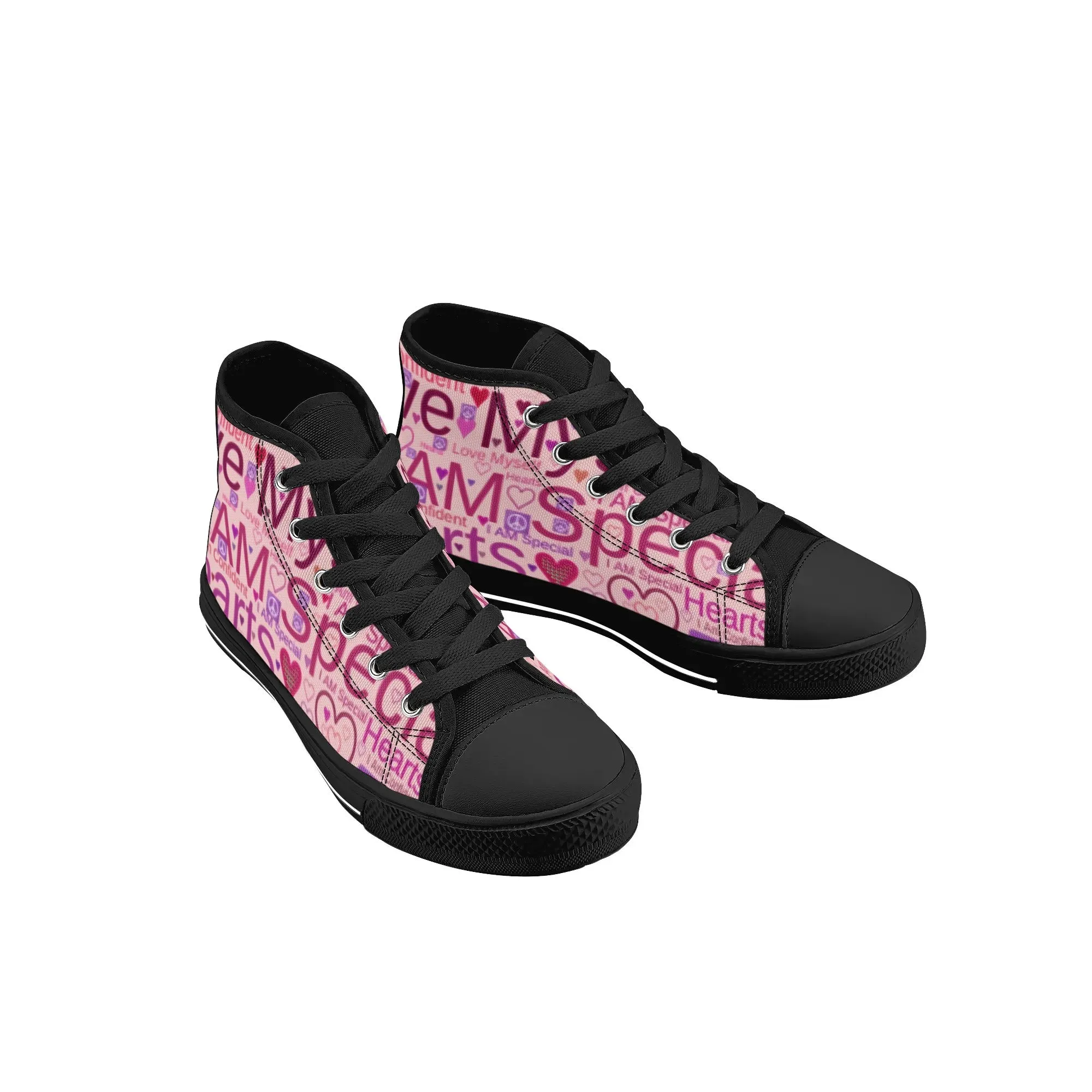 Speak-Over Kids Rubber High Top Canvas Shoes