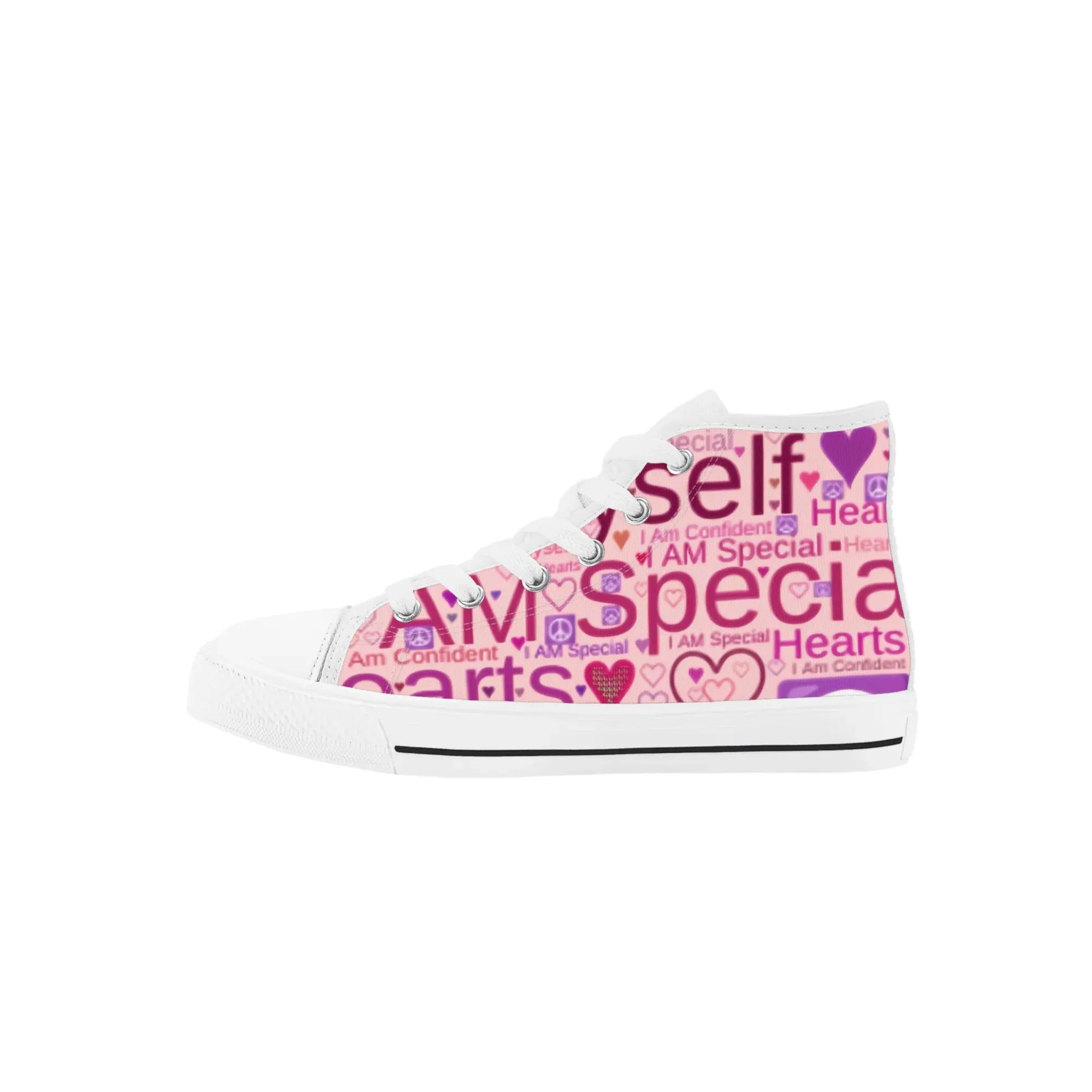 Speak-Over Kids Rubber High Top Canvas Shoes