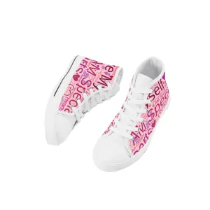 Speak-Over Kids Rubber High Top Canvas Shoes