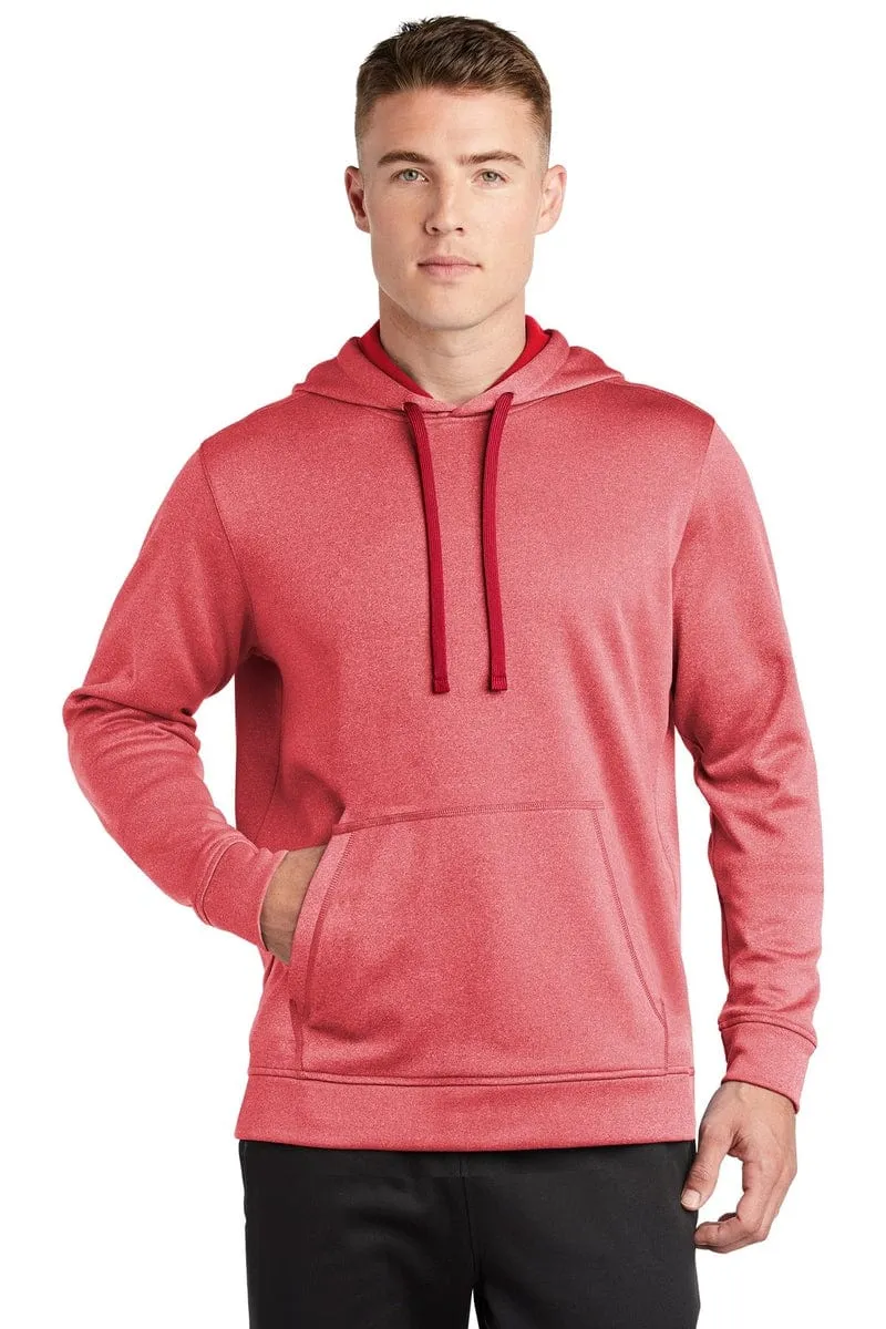 Sport-Tek ST264: PosiCharge Sport-Wick Heather Fleece Hooded Pullover