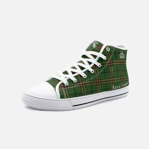 STILE CAPO QUEEN GREEN PLAID  High Top Canvas Shoes