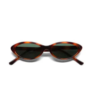 //Style 19// Vintage Small Size Benatar Triangle Sunglasses - Brown