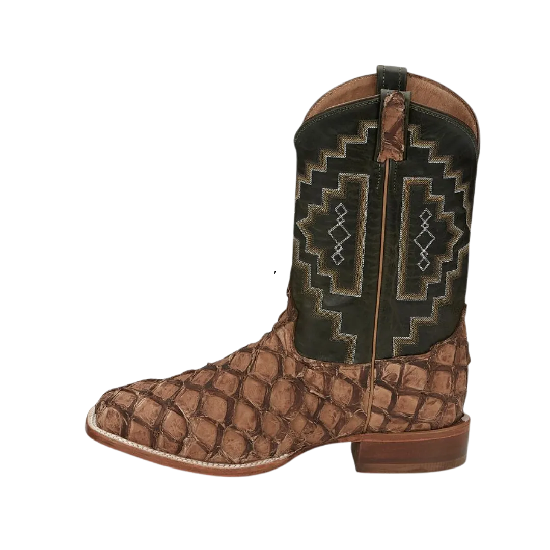 Tony Lamas Men's Leviathan Chocolate Pirarucu Big Bass Boots