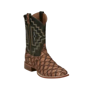 Tony Lamas Men's Leviathan Chocolate Pirarucu Big Bass Boots