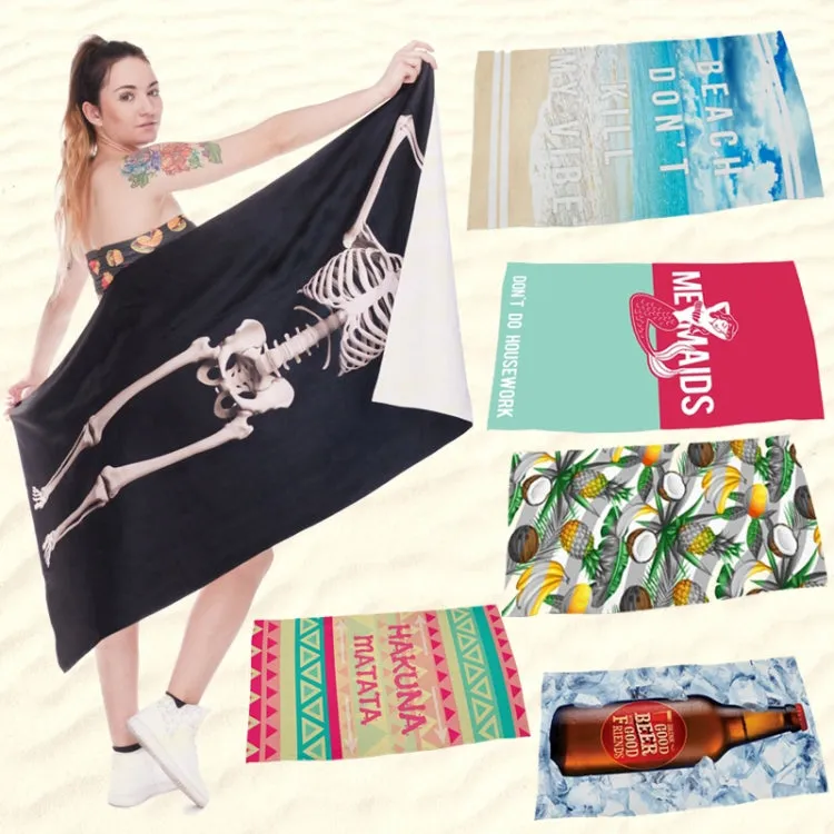 TWA34161 Active Printed Beach Towel Fashion 3D Digital Printed Bath Towel