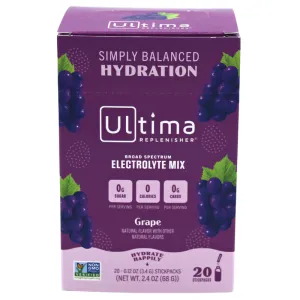 Ultima Replenisher Broad Spectrum Electrolyte Mix Grape Sticks 20ct