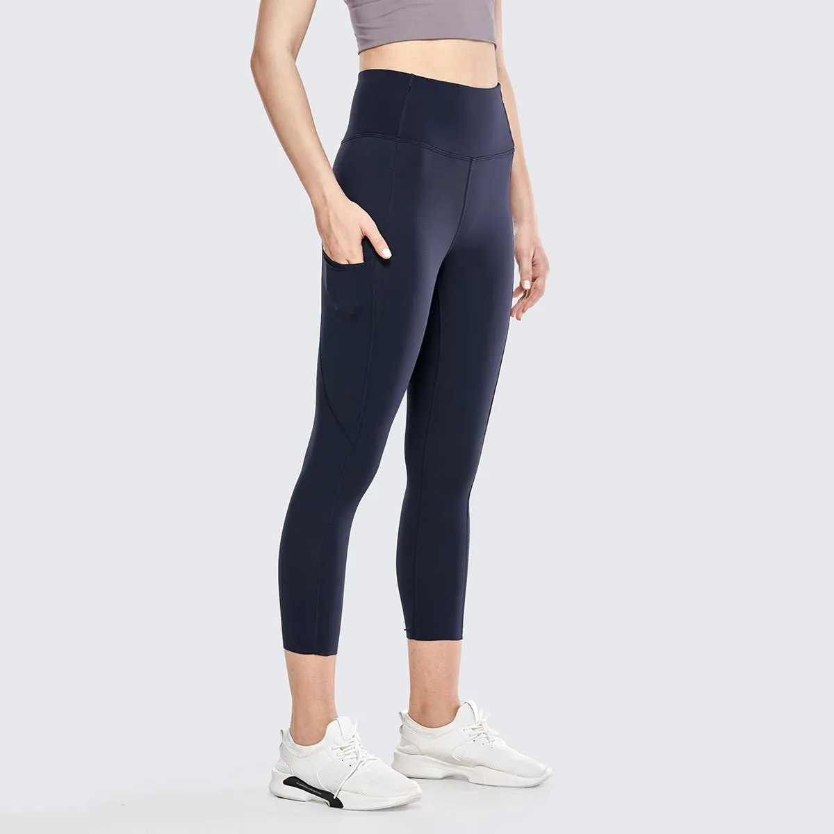 Ultra Comfort High Waist Navy Capris Workout Leggings