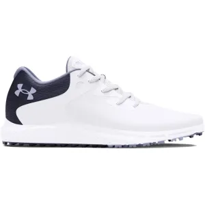 Under Armour Charged Breathe 2 Spikeless Ladies Shoes - White/Midnight Navy/Celeste