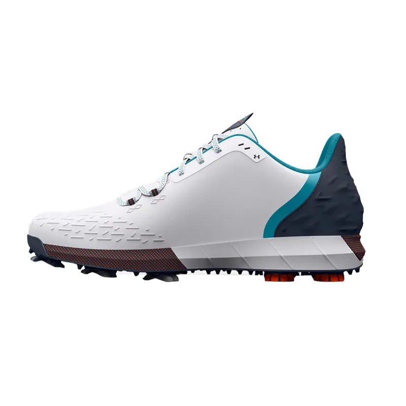 UNDER ARMOUR Hovr Drive 2 Men's Spiked Shoes (White/Grey/Blue)