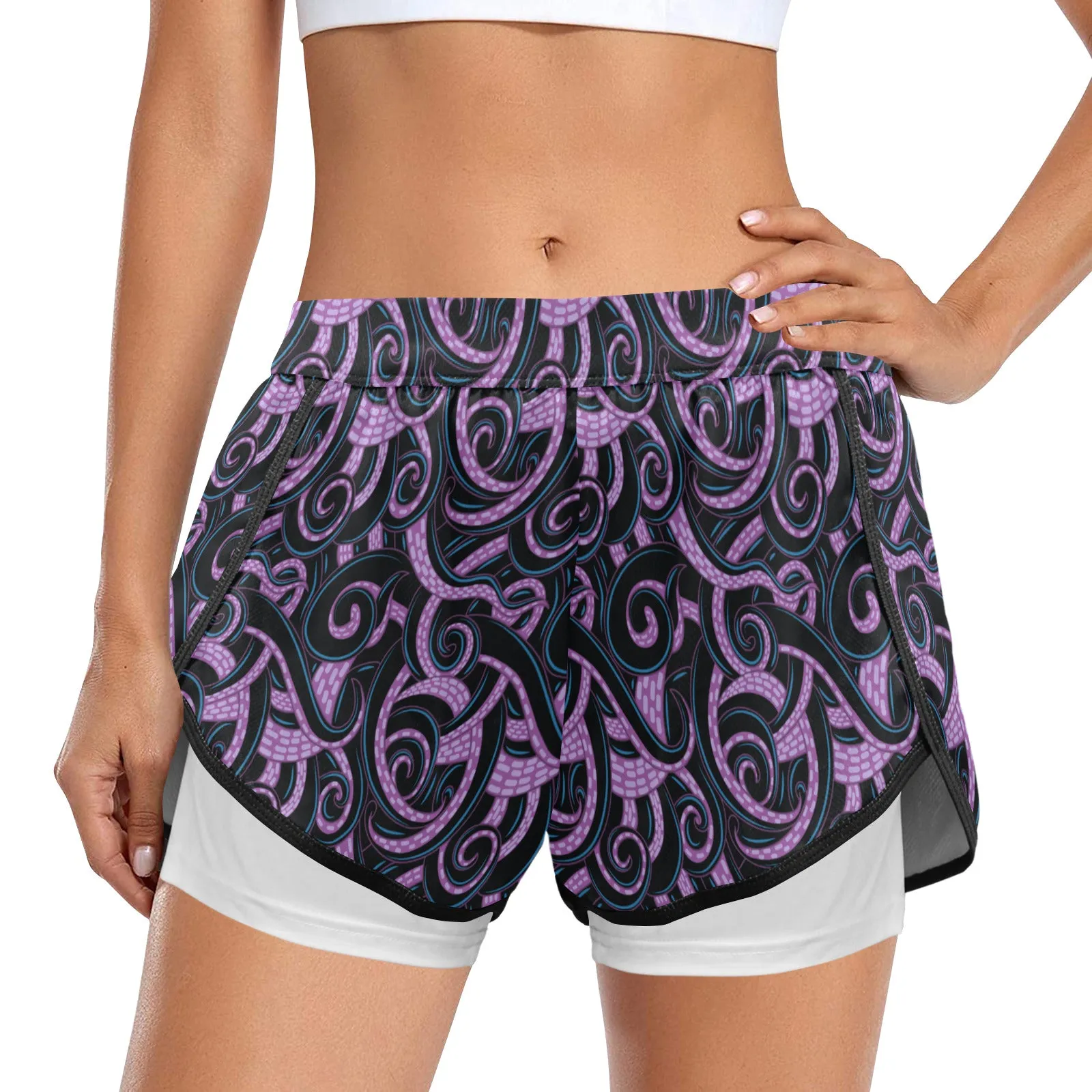 Ursula Tentacles Women's Sports Shorts With Compression Liner