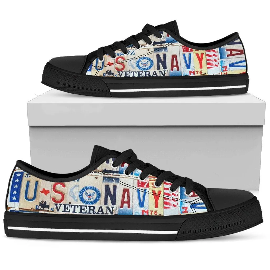 US Navy Veteran Low Top Shoes Women