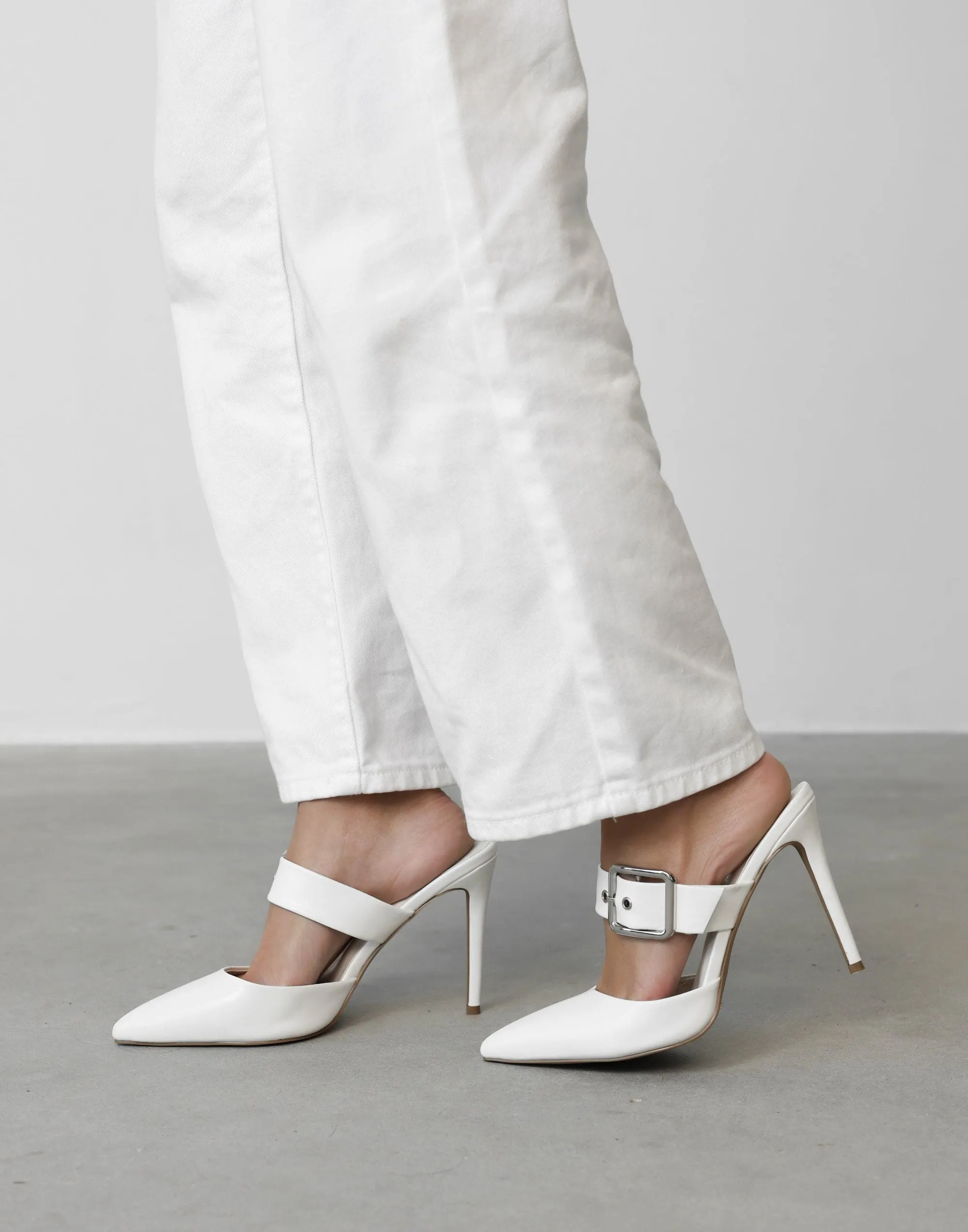 Usha Heels (White) - By Billini