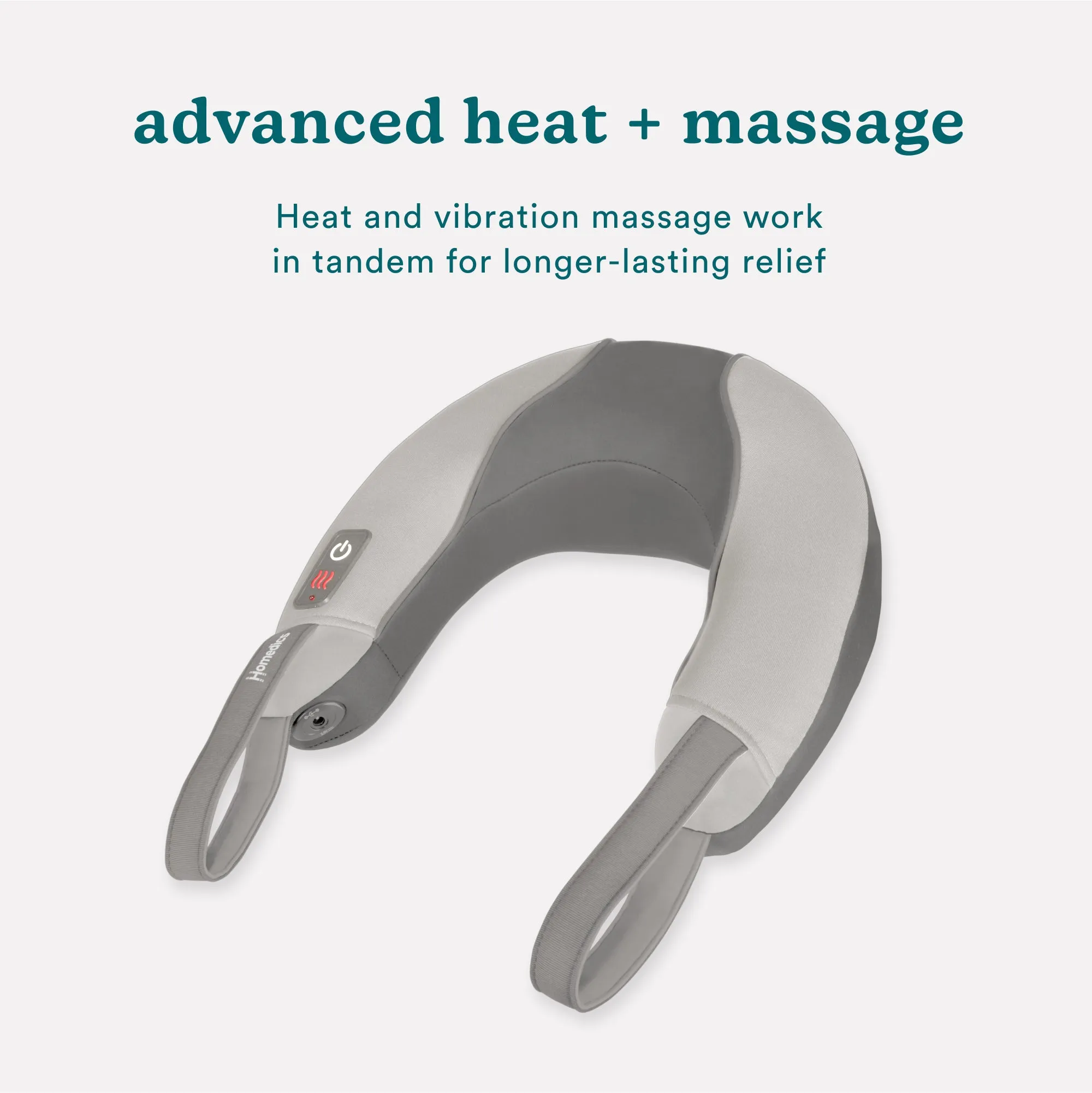 Vibration Neck Massager with Heat - Grey