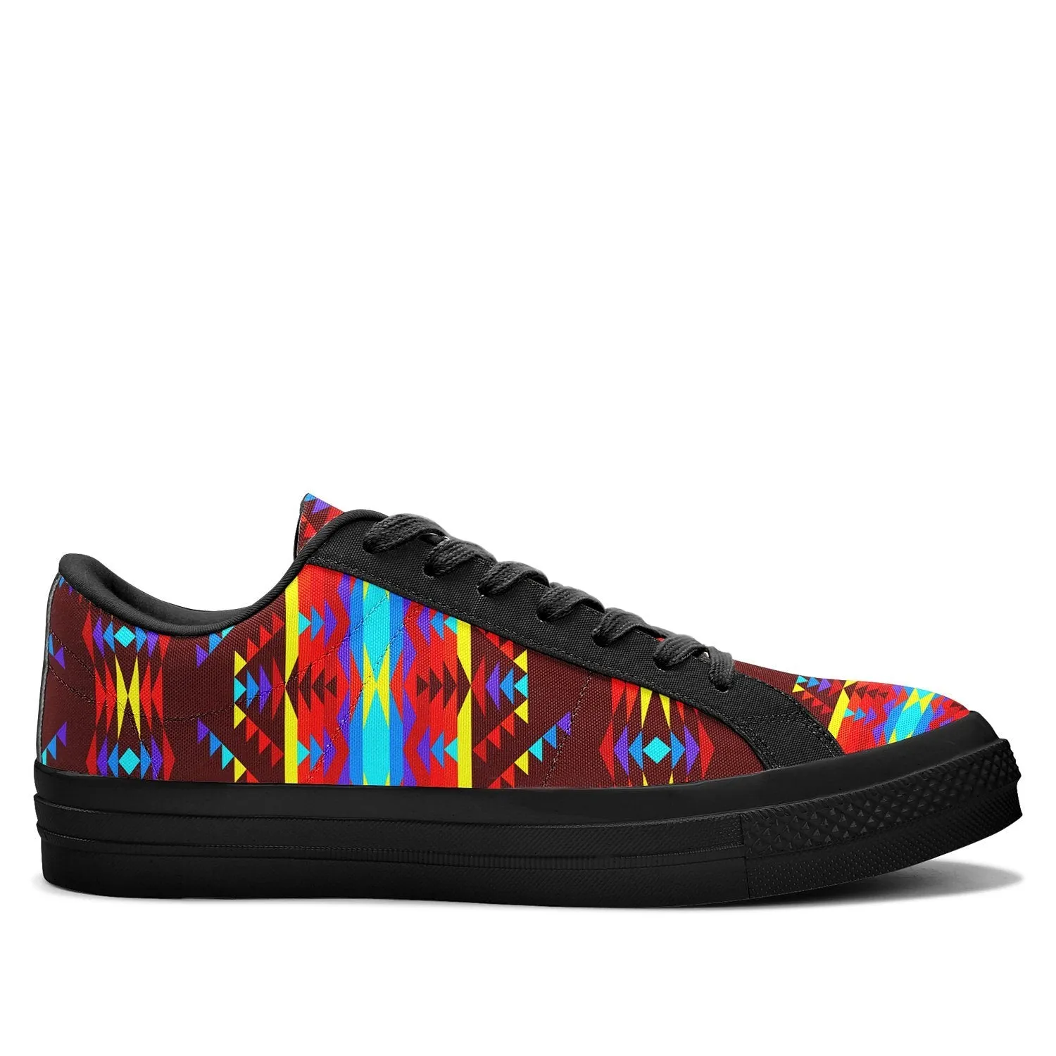 Visions of Lasting Peace Aapisi Low Top Canvas Shoes Black Sole