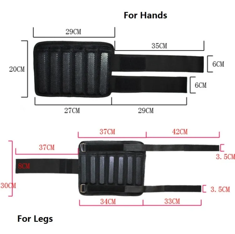 Weight-Bearing Running Sandbag Leg&Hand Lead Steel Plate Adjustable Sports Invisible Sandbag, Weight: 6kg for Legs