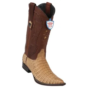 Wild West Boots #295G8251 Men's | Color Sanded Honey | Men's Wild West Caiman Belly 3x Toe Boots Handcrafted