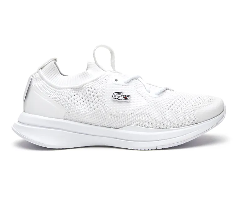 Women's Lacoste Run Spin Knit 123 1 SFA (White/Off White)