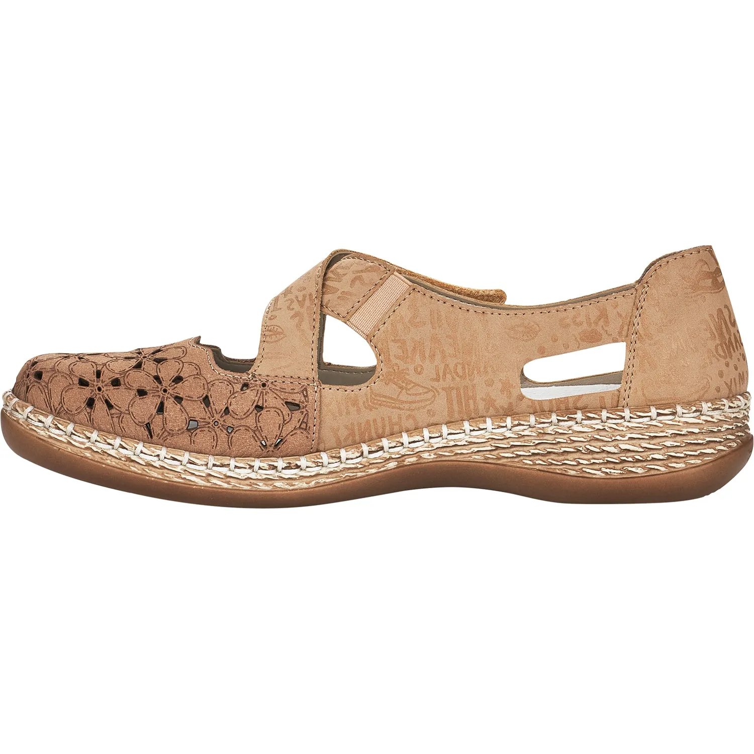 Women's Rieker 464H4-62 Daisy H4 Shell/Camel Leather