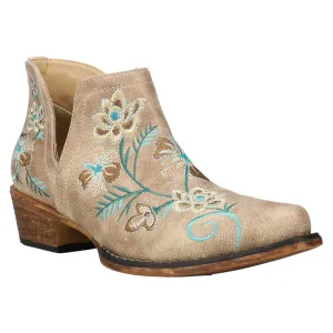 Women's Roper Ava Tan Floral Embroidered Bootie