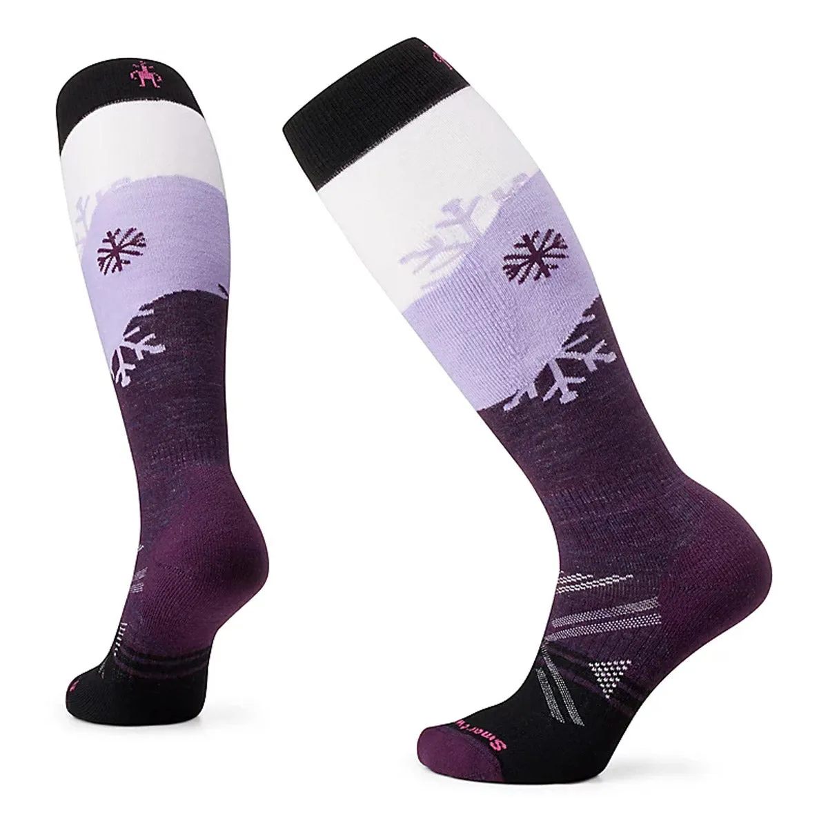 Women's Ski Full Cushion Snowpocalypse Pattern Over The Calf Socks